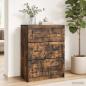 Preview: ARDEBO.de - Schubladenschrank Geräucherte Eiche 66 x 34,5 x 87 cm