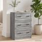 Preview: Schubladenschrank 66 x 34,5 x 87 cm Holzwerkstoff Sonoma-Grau