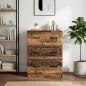 Preview: ARDEBO.de - Schubladenschrank Altholz 66 x 34,5 x 87 cm Holzwerkstoff