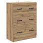 Preview: Schubladenschrank 66 x 34,5 x 87 cm Holzwerkstoff Artisan-Eiche