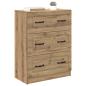 Preview: Schubladenschrank 66 x 34,5 x 87 cm Holzwerkstoff Artisan-Eiche