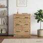 Preview: Schubladenschrank 66 x 34,5 x 87 cm Holzwerkstoff Artisan-Eiche
