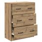 Preview: Schubladenschrank 66 x 34,5 x 87 cm Holzwerkstoff Artisan-Eiche