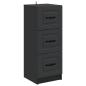Preview: Schubladenschrank Schwarz 33 x 34,5 x 87 cm Holzwerkstoff