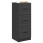Preview: Schubladenschrank Schwarz 33 x 34,5 x 87 cm Holzwerkstoff