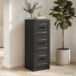 Preview: Schubladenschrank Schwarz 33 x 34,5 x 87 cm Holzwerkstoff