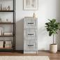 Preview: ARDEBO.de - Schubladenschrank Betongrau 33 x 34,5 x 87 cm Holzwerkstoff