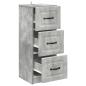 Preview: Schubladenschrank Betongrau 33 x 34,5 x 87 cm Holzwerkstoff