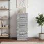 Preview: ARDEBO.de - Schubladenschrank Graues Sonoma 33 x 34,5 x 87 cm Holzwerkstoff
