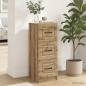 Preview: Schubladenschrank 33 x 34,5 x 87 cm Holzwerkstoff Artisan-Eiche