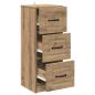Preview: Schubladenschrank 33 x 34,5 x 87 cm Holzwerkstoff Artisan-Eiche