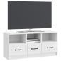 Preview: TV-Schränk Hochglanz Weiß 102 x 34,5 x 47 cm Holzwerkstoff