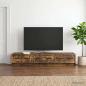 Preview: ARDEBO.de - TV-Schränk 147 x 34,5 x 27 cm Räuchereiche Holzwerkstoff