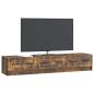 Preview: TV-Schränk 147 x 34,5 x 27 cm Räuchereiche Holzwerkstoff