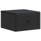 Preview: Wandmontierter Nachttisch Schwarz 33 x 34,5 x 20 cm