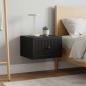Preview: Wandmontierter Nachttisch 2 Stk. Schwarz 33 x 34,5 x 20 cm
