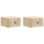 Preview: Wandmontierter Nachttisch 2 Stk. Sonoma-Eiche 33 x 34,5 x 20 cm