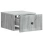 Preview: Wandmontierter Nachttisch Sonoma-Grau 33 x 34,5 x 20 cm
