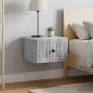 Preview: ARDEBO.de - Wandmontierter Nachttisch 2 Stk. Sonoma-Grau 33 x 34,5 x 20 cm