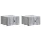Preview: Wandmontierter Nachttisch 2 Stk. Sonoma-Grau 33 x 34,5 x 20 cm