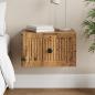 Preview: ARDEBO.de - Wandmontierter Nachttisch Altholz 33 x 34,5 x 20 cm