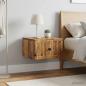 Preview: ARDEBO.de - Wandmontierter Nachttisch 2 Stk. Altholz 33 x 34,5 x 20 cm