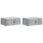 Preview: Nachttisch 2 Stk. Sonoma-Grau 49 x 34,5 x 20 cm Holzwerkstoff