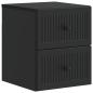 Preview: Wandmontierter Nachttisch Schwarz 33 x 34,5 x 40 cm
