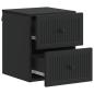Preview: Wandmontierter Nachttisch Schwarz 33 x 34,5 x 40 cm