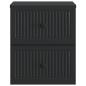 Preview: Wandmontierter Nachttisch Schwarz 33 x 34,5 x 40 cm