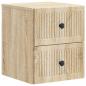 Preview: Wandmontierter Nachttisch Sonoma-Eiche 33 x 34,5 x 40 cm