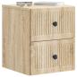 Preview: Wandmontierter Nachttisch Sonoma-Eiche 33 x 34,5 x 40 cm