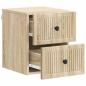 Preview: Wandmontierter Nachttisch Sonoma-Eiche 33 x 34,5 x 40 cm