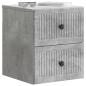 Preview: Wandmontierter Nachttisch 2 Stk. Betongrau 33 x 34,5 x 40 cm