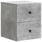 Preview: Wandmontierter Nachttisch 2 Stk. Betongrau 33 x 34,5 x 40 cm