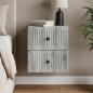 Preview: ARDEBO.de - Wandmontierter Nachttisch Sonoma-Grau 33 x 34,5 x 40 cm