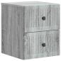 Preview: Wandmontierter Nachttisch Sonoma-Grau 33 x 34,5 x 40 cm