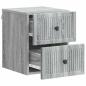Preview: Wandmontierter Nachttisch Sonoma-Grau 33 x 34,5 x 40 cm