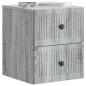 Preview: Wandmontierter Nachttisch 2 Stk. Sonoma-Grau 33 x 34,5 x 40 cm