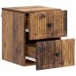 Preview: Wandmontierter Nachttisch Altholz 33 x 34,5 x 40 cm
