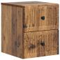 Preview: Wandmontierter Nachttisch 2 Stk. Altholz 33 x 34,5 x 40 cm
