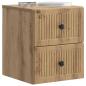 Preview: Wandmontierter Nachttisch Artisan-Eiche 33 x 34,5 x 40 cm