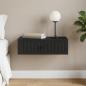Preview: ARDEBO.de - Wandmontierter Beistelltisch Schwarz 59 x 34,5 x 17 cm