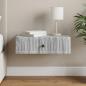 Preview: ARDEBO.de - Wandmontierter Beistelltisch Graues Sonoma 59 x 34,5 x 17 cm