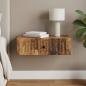 Preview: ARDEBO.de - Wandmontierter Beistelltisch Altholz 59 x 34,5 x 17 cm