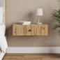 Preview: ARDEBO.de - Wandmontierter Beistelltisch 59 x 34,5 x 17 cm Holzwerkstoff
