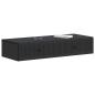 Preview: Wandmontierter Beistelltisch Schwarz 87,5 x 34,5 x 17 cm