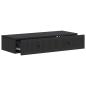 Preview: Wandmontierter Beistelltisch Schwarz 87,5 x 34,5 x 17 cm