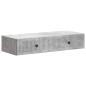 Preview: Wandmontierter Beistelltisch Betongrau 87,5 x 34,5 x 17 cm