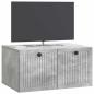 Preview: Wandmontierter TV-Schrank Betongrau 59,5 x 41 x 30 cm
